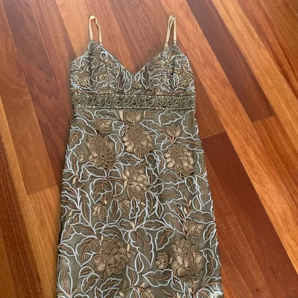 plus size formal dresses under 100 Saks Fifth Avenue Metallic Lace Dress – Moore Vintage Archive